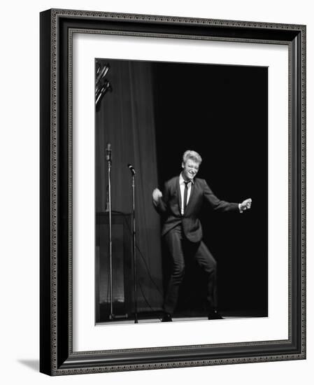 Johnny Hallyday on the Famous Olympia's Stage, Paris, 1960'S-Marcel Begoin-Framed Photographic Print