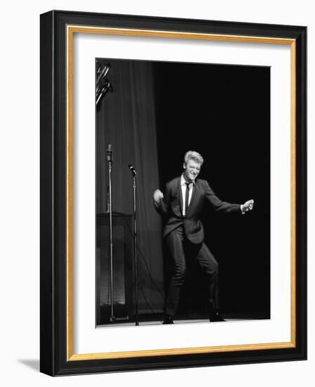 Johnny Hallyday on the Famous Olympia's Stage, Paris, 1960'S-Marcel Begoin-Framed Photographic Print