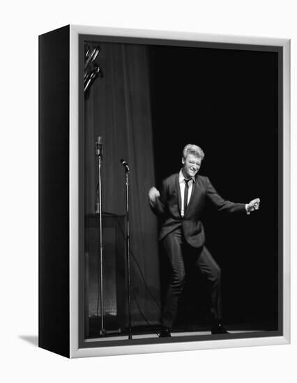 Johnny Hallyday on the Famous Olympia's Stage, Paris, 1960'S-Marcel Begoin-Framed Premier Image Canvas