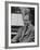 Johnny Mercer Smiling at the Piano During the Lil Abner Rehearsal-Gjon Mili-Framed Premium Photographic Print