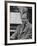 Johnny Mercer Smiling at the Piano During the Lil Abner Rehearsal-Gjon Mili-Framed Premium Photographic Print