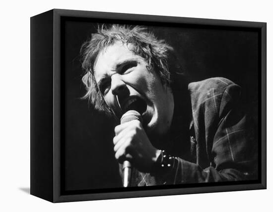 Johnny Rotten Sings-Associated Newspapers-Framed Stretched Canvas