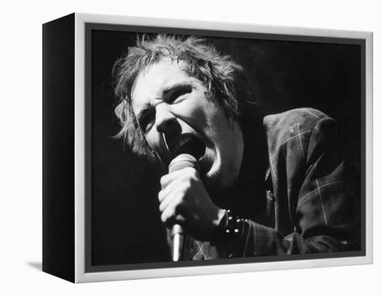Johnny Rotten Sings-Associated Newspapers-Framed Stretched Canvas