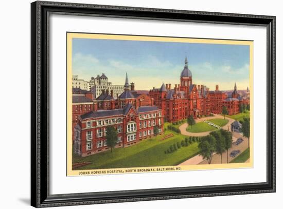 Johns Hopkins Hospital, Baltimore-null-Framed Art Print