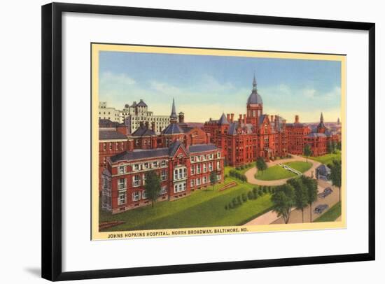 Johns Hopkins Hospital, Baltimore-null-Framed Art Print