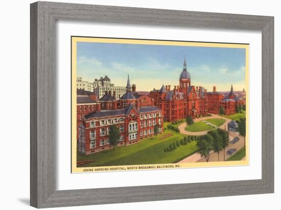 Johns Hopkins Hospital, Baltimore-null-Framed Art Print