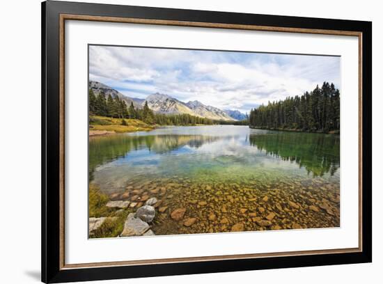 Johnson Lake Scenic, Banff, Canada-George Oze-Framed Photographic Print