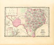 Johnson's Map of Texas-Johnson-Framed Stretched Canvas