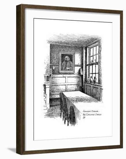 Johnson's Corner, the Cheshire Cheese Pub, City of London, 1912-Frederick Adcock-Framed Giclee Print