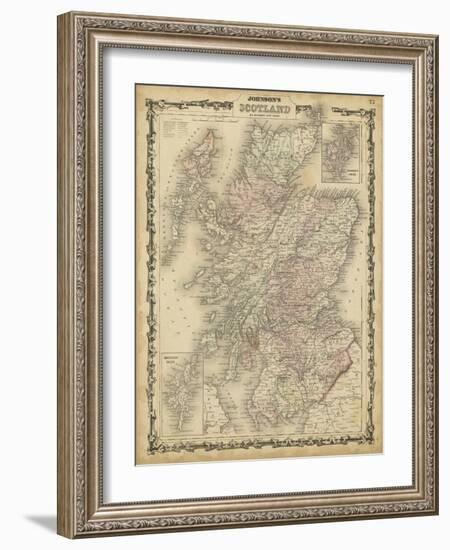 Johnson's Map of Scotland-null-Framed Art Print