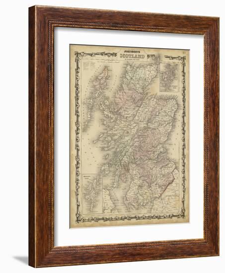 Johnson's Map of Scotland-null-Framed Art Print