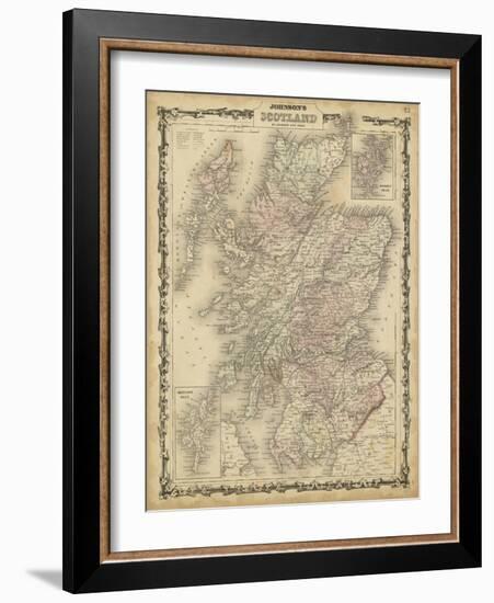 Johnson's Map of Scotland-null-Framed Art Print