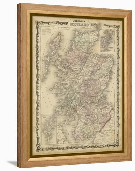 Johnson's Map of Scotland-null-Framed Stretched Canvas