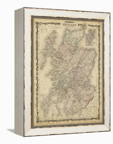 Johnson's Map of Scotland-null-Framed Stretched Canvas