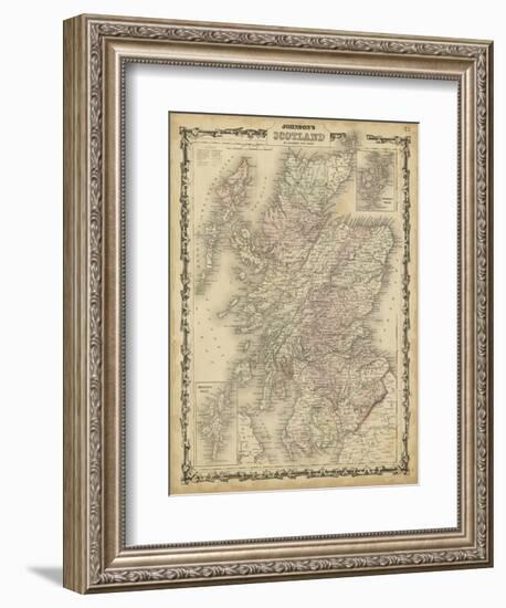 Johnson's Map of Scotland-null-Framed Art Print