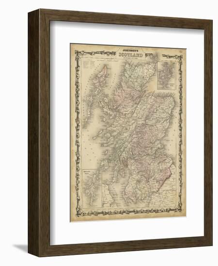 Johnson's Map of Scotland-null-Framed Art Print