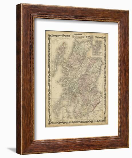 Johnson's Map of Scotland-null-Framed Art Print