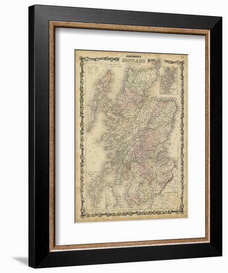 Johnson's Map of Scotland-null-Framed Art Print