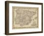 Johnson's Map of Spain & Portugal-null-Framed Art Print