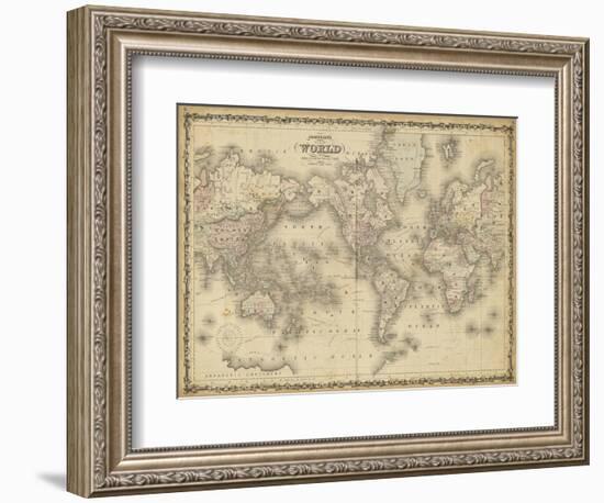 Johnson's Map of the World-null-Framed Art Print