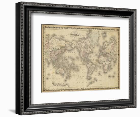 Johnson's Map of the World-null-Framed Art Print