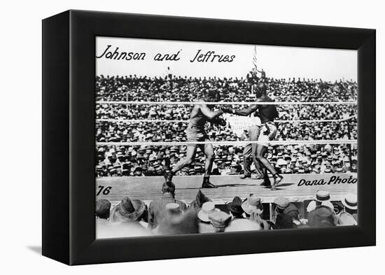 Johnson vs Jeffries, 1910-null-Framed Premier Image Canvas
