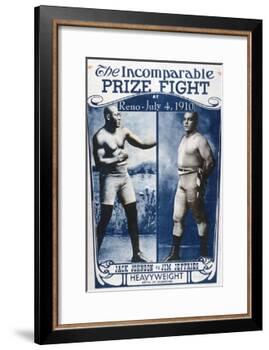 Johnson vs Jeffries, 1910-null-Framed Giclee Print