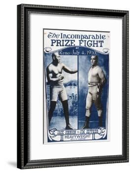 Johnson vs Jeffries, 1910-null-Framed Giclee Print