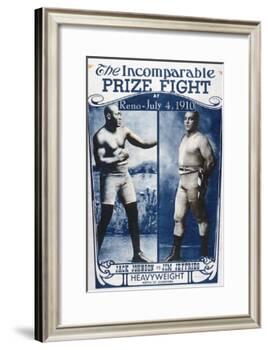 Johnson vs Jeffries, 1910-null-Framed Giclee Print