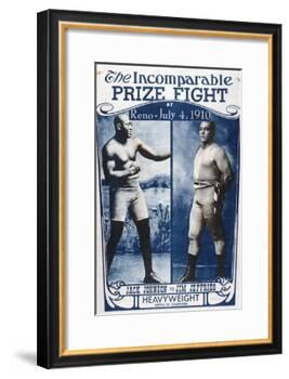 Johnson vs Jeffries, 1910-null-Framed Giclee Print