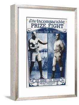 Johnson vs Jeffries, 1910-null-Framed Giclee Print