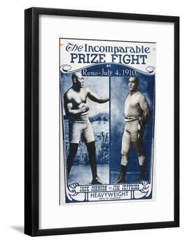 Johnson vs Jeffries, 1910-null-Framed Giclee Print