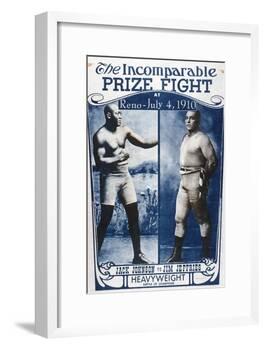 Johnson vs Jeffries, 1910-null-Framed Giclee Print