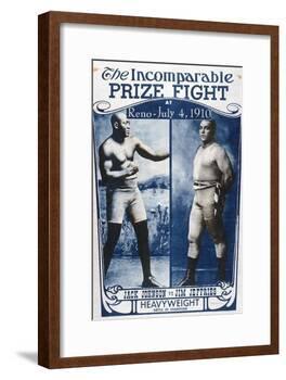 Johnson vs Jeffries, 1910-null-Framed Giclee Print