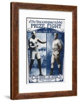 Johnson vs Jeffries, 1910-null-Framed Giclee Print
