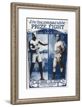 Johnson vs Jeffries, 1910-null-Framed Giclee Print
