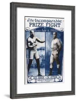 Johnson vs Jeffries, 1910-null-Framed Giclee Print