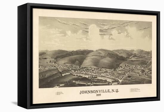 Johnsonville, New York - Panoramic Map-Lantern Press-Framed Stretched Canvas