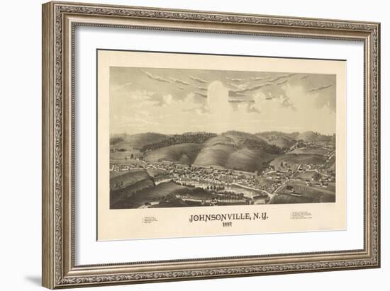 Johnsonville, New York - Panoramic Map-Lantern Press-Framed Art Print