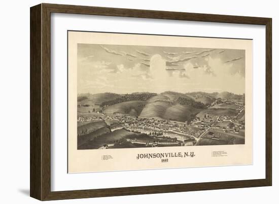 Johnsonville, New York - Panoramic Map-Lantern Press-Framed Art Print