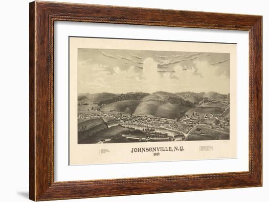 Johnsonville, New York - Panoramic Map-Lantern Press-Framed Art Print