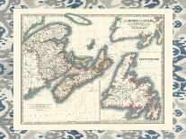 Bordered Map of North America-Johnston-Art Print