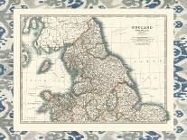 Bordered Map of North America-Johnston-Art Print