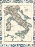 Bordered Map of Europe-Johnston-Art Print