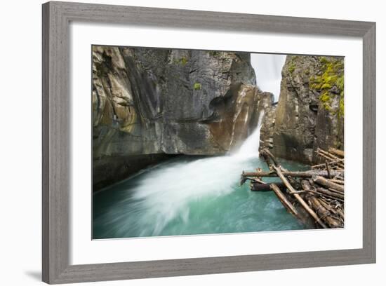 Johnston Falls and Creek, Johnston Canyon, Banff National Park, Alberta, Canada-Michel Hersen-Framed Photographic Print