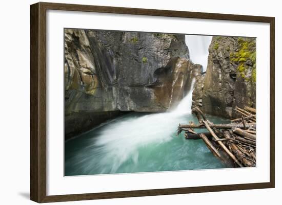 Johnston Falls and Creek, Johnston Canyon, Banff National Park, Alberta, Canada-Michel Hersen-Framed Photographic Print