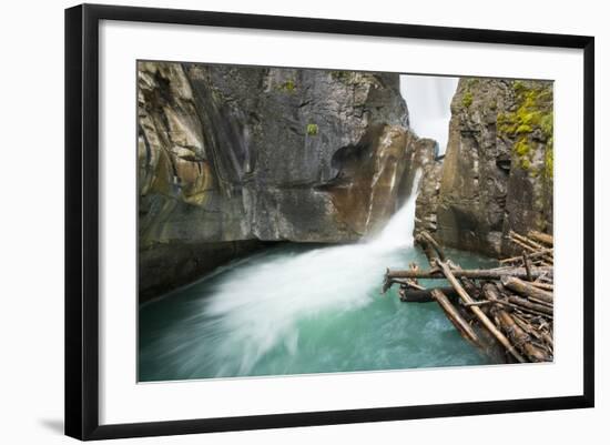 Johnston Falls and Creek, Johnston Canyon, Banff National Park, Alberta, Canada-Michel Hersen-Framed Photographic Print