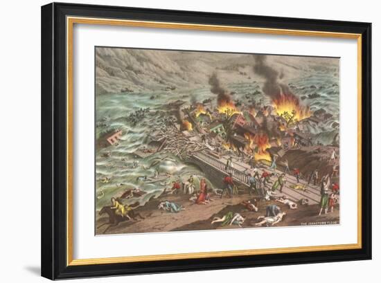 Johnstown Flood-null-Framed Premium Giclee Print