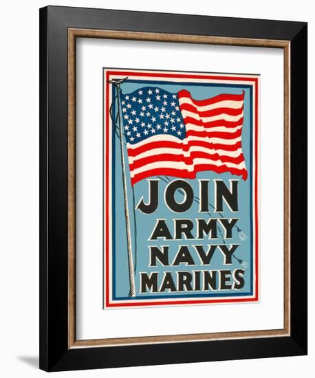 Join Army, Navy, Marines-Vintage Reproduction-Framed Giclee Print