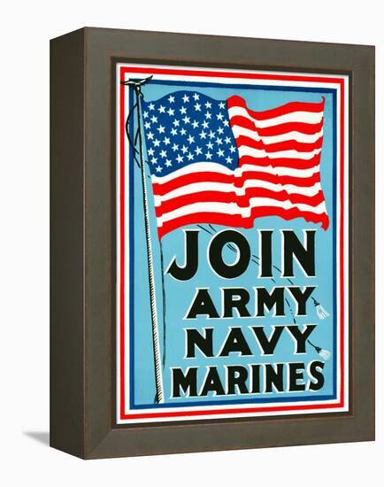 Join Army Navy Marines-null-Framed Premier Image Canvas